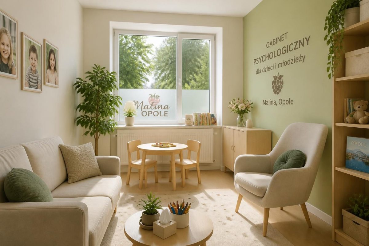 Kameralna przestrzeń poradni psychologicznej dzieci w Malinie w Opolu
